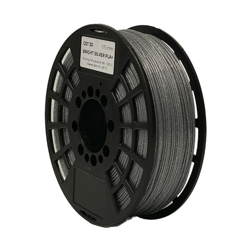 GST 3D PLA+ GLITTER Filament Silver/Grey