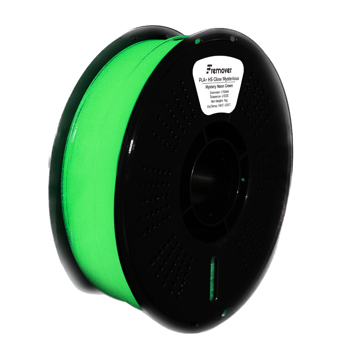 PLA+ HS Glow Mysterious Glow in the Dark Mystery Neon Green (with glitter)