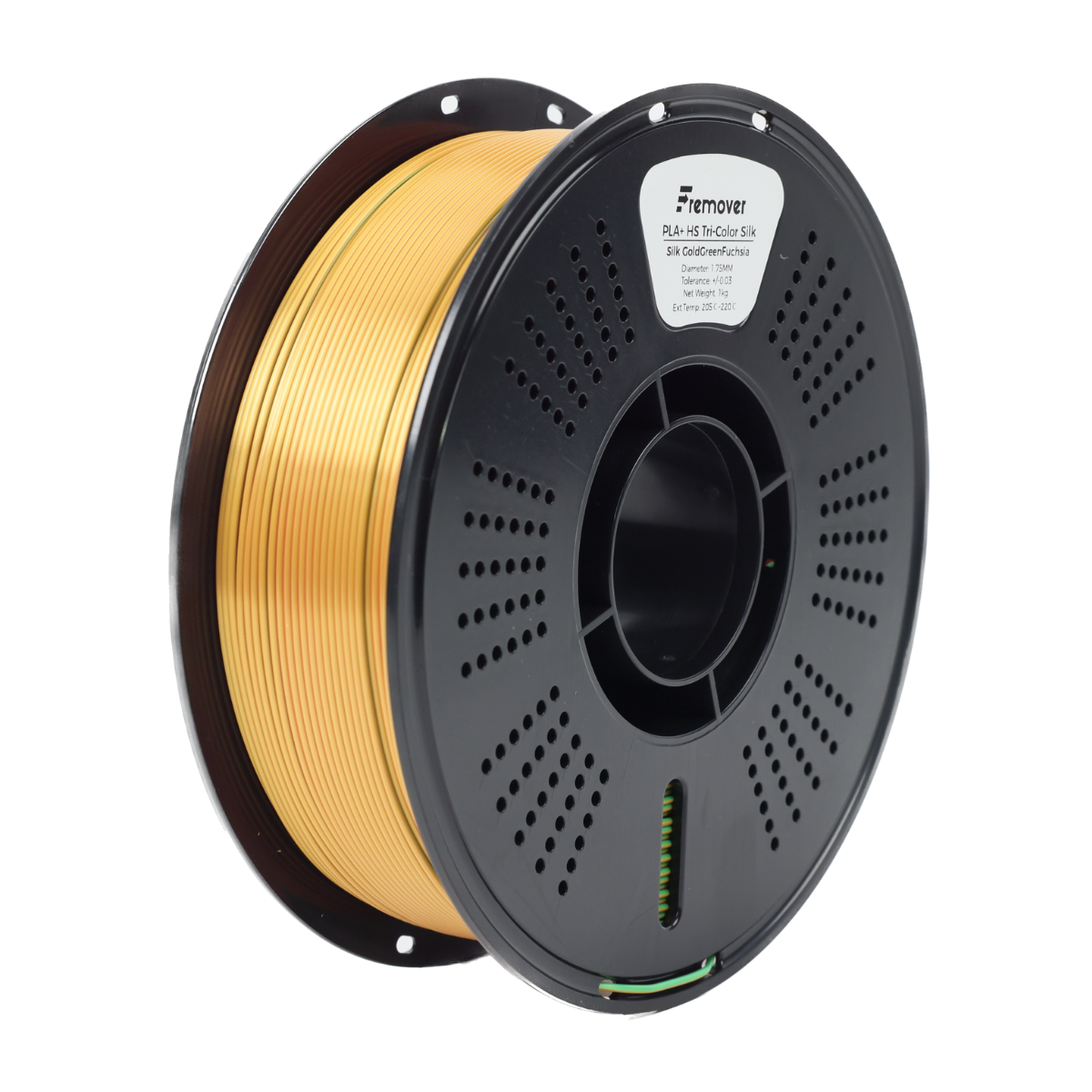 PLA+ HS Tri-Color Silk Gold Green Fuchsia